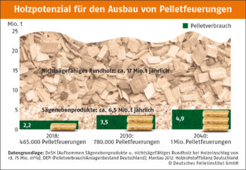 Verfgbares Holzpotenzial fr den Ausbau von Pelletfeuerungen DEPI Holzpotenzial 2019